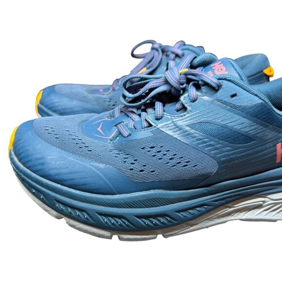 Hoka One One Stinson ATR 6 Trail Running Shoes Size 9 Blue/Yellow - Picture 6 of 12